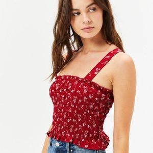 LA Hearts Floral Smocked Tank Top